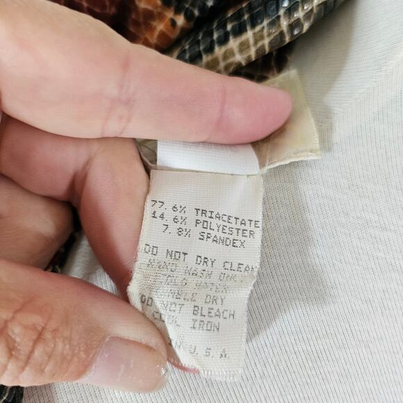 Cache Vintage Snake Print Zip Bodycon Dress - Picture 12 of 12